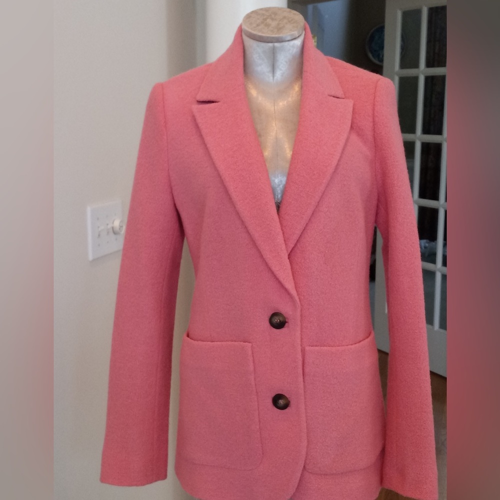 Boden Pink nubby wool blazer